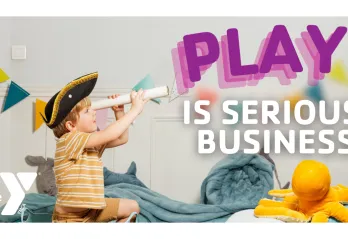 Child playing imaginatively