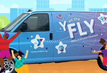 Y on the Fly van out in the community