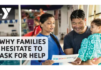 Family speaking at YMCA