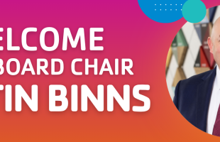 Justin Binns, new board chair