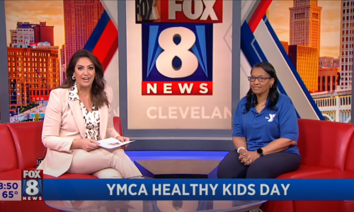 Natisha Bowling speaks on Fox 8 about Healthy Kids Day