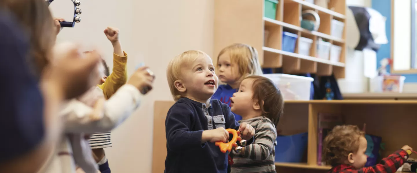 toddlers in classroom setting