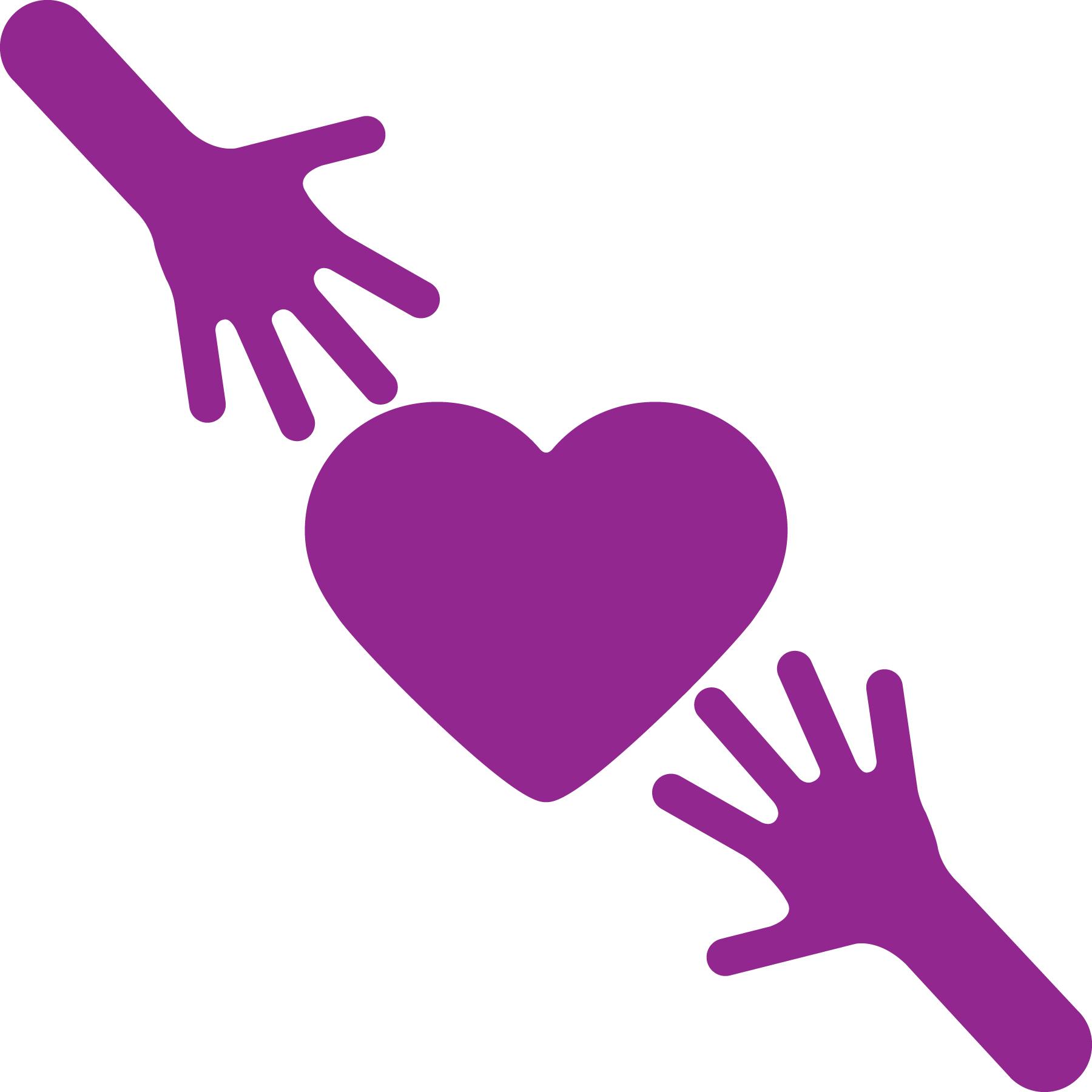 Illustration of two hands reaching for a heart