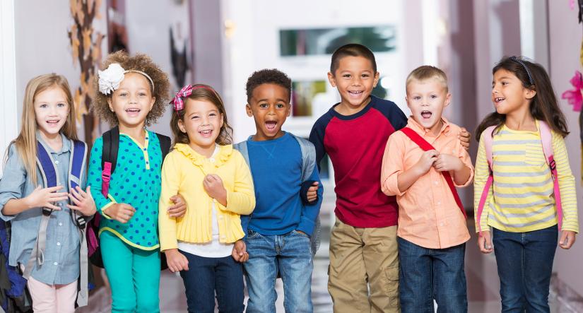 children smiling at camera
