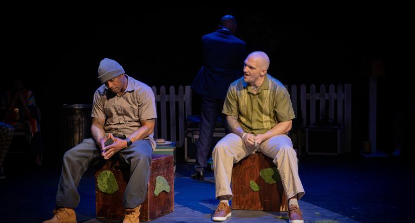 Two actors on stage