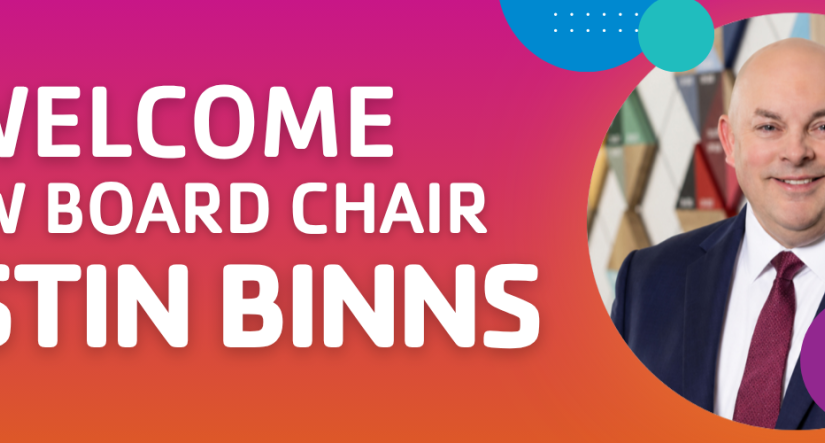 Justin Binns, new board chair