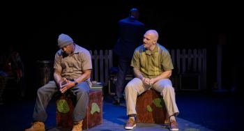 Two actors on stage