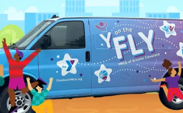 Y on the Fly van out in the community