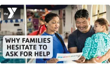 Family speaking at YMCA