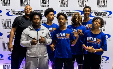 YMCA youth from the Steve HArvey Mentoring Program